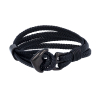 Bracelet Acier 316L cuir véritable 66M