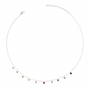 Collier 2MM coton imitation et Acier inoxydable 316L 50CM