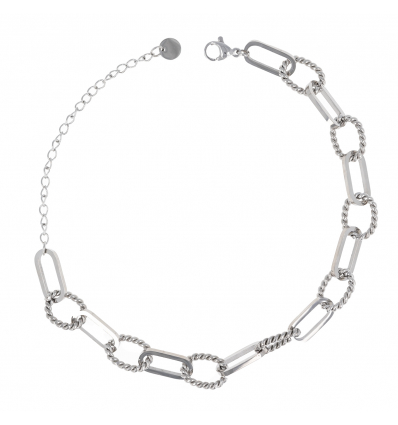 Collier 2MM coton imitation et Acier inoxydable 316L 50CM