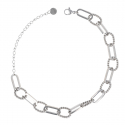 Collier 2MM coton imitation et Acier inoxydable 316L 50CM