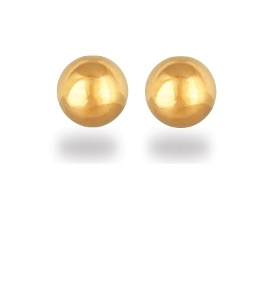 Gold plated half ball earrings