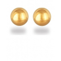 Gold plated half ball earrings