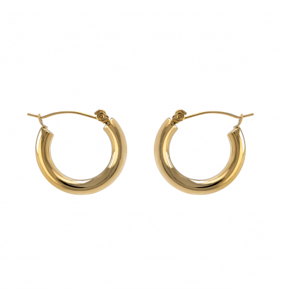 Boucles d'oreilles acier jaune