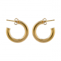 Boucles d'oreilles acier jaune