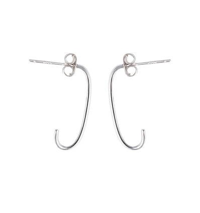 Boucles d'oreilles argent rhodié demi boule 0.80grs