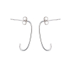 Boucles d'oreilles argent rhodié demi boule 0.80grs