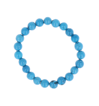 Bracelet elastique pierre howlite bleu 8MM