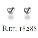 Boucles d'oreilles argent rhodié coeur 0.50grs