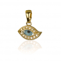 Pendentif plaqué or oeil