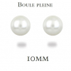 Boucle d'oreille argent demi boule avec cz