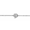 Bracelet argent rhodié trèfle 18cm 1gr