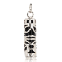 Pendentif argent tiki avec onyx