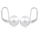 Boucles d'oreilles argent rhodié dormeuses boule 12MM 4.20grs