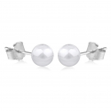 Boucles d'oreille argent boule pleine 3MM