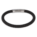 Bracelet Acier 316L cuir véritable 66M