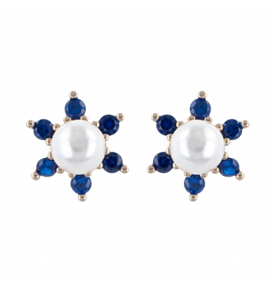 Boucles d'oreille plaqué or dormeuse avec perle d'imitation de Majorque grise 16MM