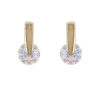 Boucles d'oreille plaqué or cubic zirconia forme ronde