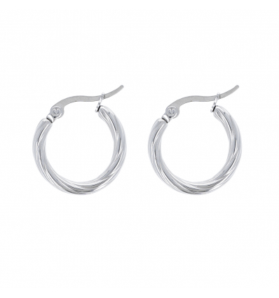 Boucles d'oreille créoles acier 20MM