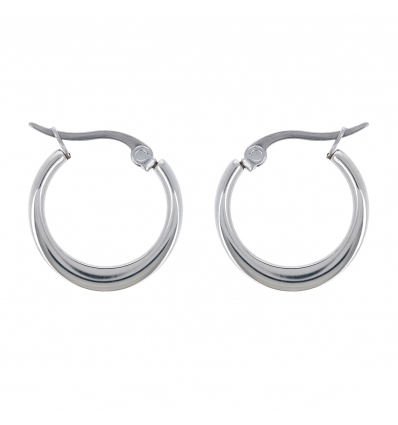 Boucles d'oreille créoles acier 20MM