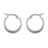 Boucles d'oreille créoles acier 20MM