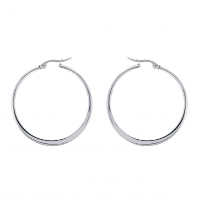 Boucles d'oreille créoles acier 30MM