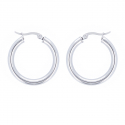 Boucles d'oreilles créoles acier 25MM