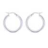 Boucles d'oreille créoles acier 25MM