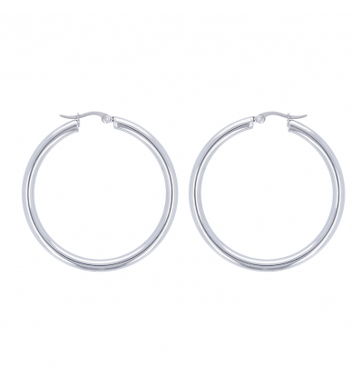 Boucles d'oreille créoles acier 40MM