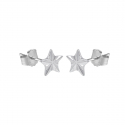 Boucles d'oreilles argent rhodié forme étoile diamantée 0.80grs