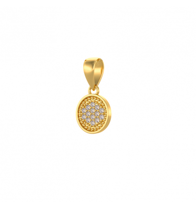 Pendentif plaqué or avec grenat et cubic zirconia